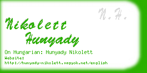 nikolett hunyady business card